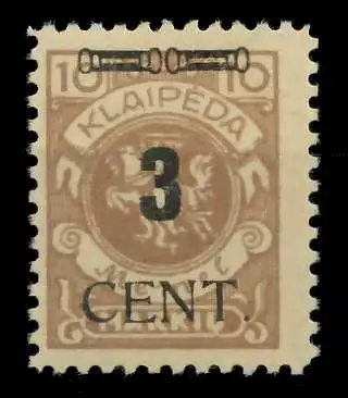 MEMEL 1923 Nr 186 postfrisch gepr. 7DA402