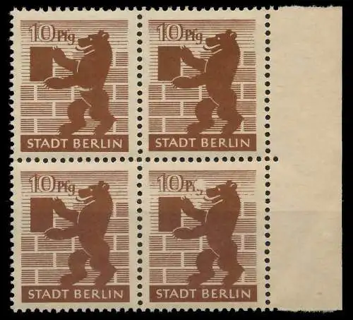 SBZ BERL. BRANDENB. Nr 4Aawaz I postfrisch VIERERBLOCK 8103CE