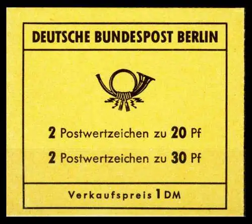 BERLIN MARKENHEFTCHEN Nr MH 07b postfrisch S6387C6