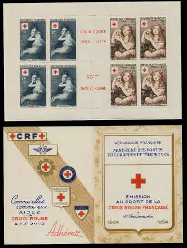 FRANKREICH MARKENHEFTCHEN Nr MH 1032-1033 postfrisch S01A652