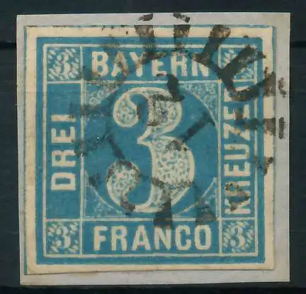 BAYERN MÜHLRADSTEMPEL AUF Nr 2II gMR _12 ZENTR- 87593A