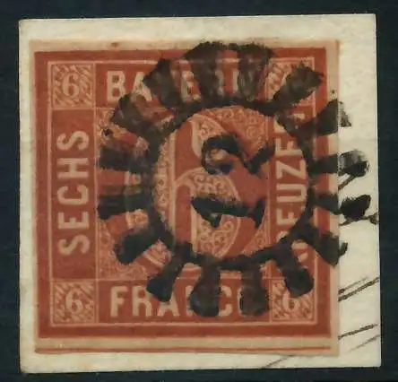 BAYERN MÜHLRADSTEMPEL AUF Nr 4II gMR _12 ZENTR- 875946