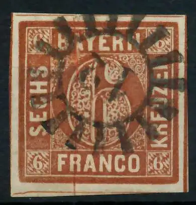 BAYERN MÜHLRADSTEMPEL AUF Nr 4II gMR _12 ZENTR- 87595E