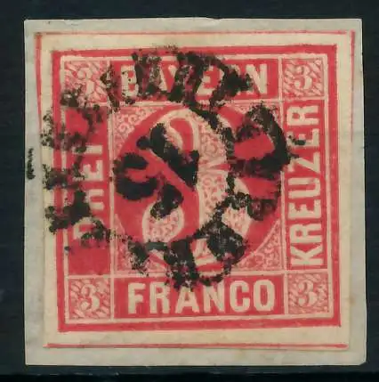 BAYERN MÜHLRADSTEMPEL AUF Nr 9 gMR _15 zentrisch gestempelt 8759DA