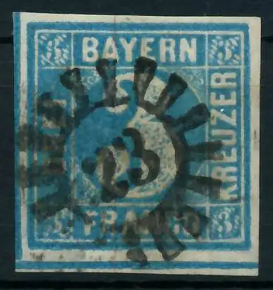BAYERN MÜHLRADSTEMPEL AUF Nr 2II gMR _23 ZENTR- 875A92