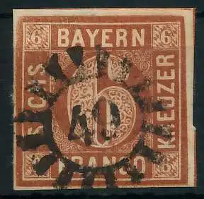 BAYERN MÜHLRADSTEMPEL AUF Nr 4II gMR _49 ZENTR- 877CB6