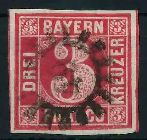 BAYERN MÜHLRADSTEMPEL AUF Nr 9 gMR _49 gestempelt 877CC2