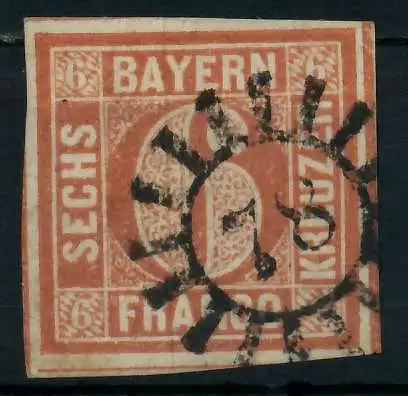 BAYERN MÜHLRADSTEMPEL AUF Nr 4I gMR _78 zentrisch gestempelt 879246