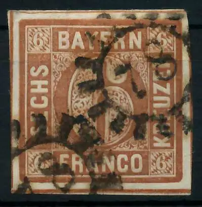 BAYERN MÜHLRADSTEMPEL AUF Nr 4II gMR _78 gestempelt 879262