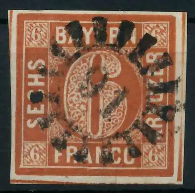 BAYERN MÜHLRADSTEMPEL AUF Nr 4II gMR _91 ZENTR- 87C042