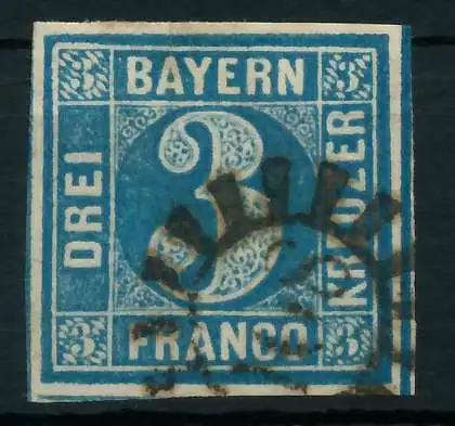 BAYERN MÜHLRADSTEMPEL AUF Nr 2II gMR 108 gestempelt 87C116