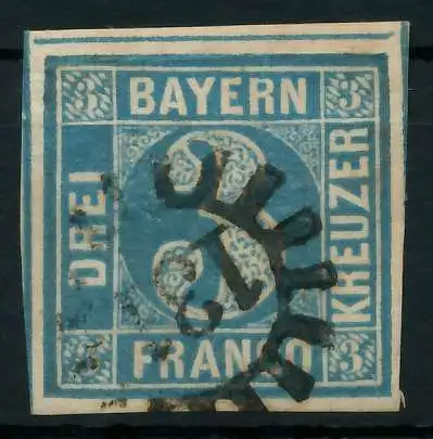BAYERN MÜHLRADSTEMPEL AUF Nr 2II gMR 131 gestempelt 87C21E