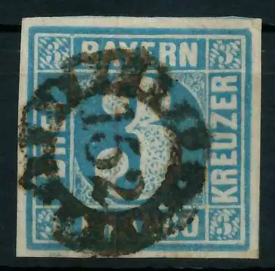 BAYERN MÜHLRADSTEMPEL AUF Nr 2II gMR 152 ZENTR- 87E052