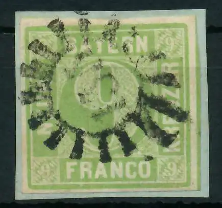 BAYERN MÜHLRADSTEMPEL AUF Nr 5III gMR 155 ZENTR 87E0A6