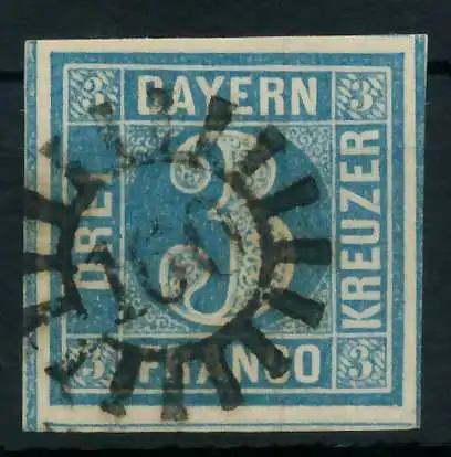 BAYERN MÜHLRADSTEMPEL AUF Nr 2Ia gMR 160 ZENTR- 87E112