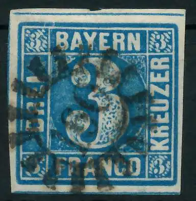 BAYERN MÜHLRADSTEMPEL AUF Nr 2II gMR 160 ZENTR- 87E15A