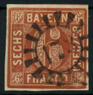 BAYERN MÜHLRADSTEMPEL AUF Nr 4II gMR 173 ZENTR- 87E24A