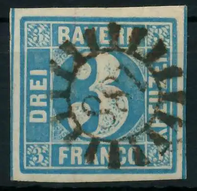 BAYERN MÜHLRADSTEMPEL AUF Nr 2II gMR 188 ZENTR- 87E33A