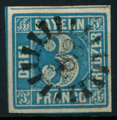 BAYERN MÜHLRADSTEMPEL AUF Nr 2II gMR 188 ZENTR- 87E34A