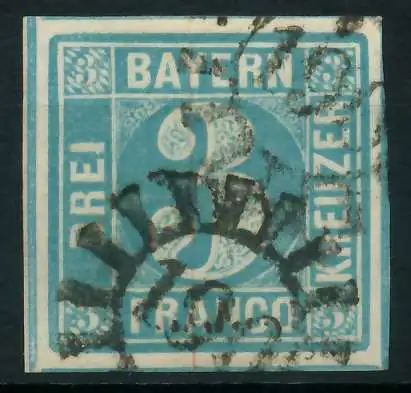 BAYERN MÜHLRADSTEMPEL AUF Nr 2II gMR 190 ZENTR- 87E3C6