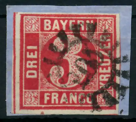 BAYERN MÜHLRADSTEMPEL AUF Nr 9 gMR 205 zentrisch gestempelt 87E4EE