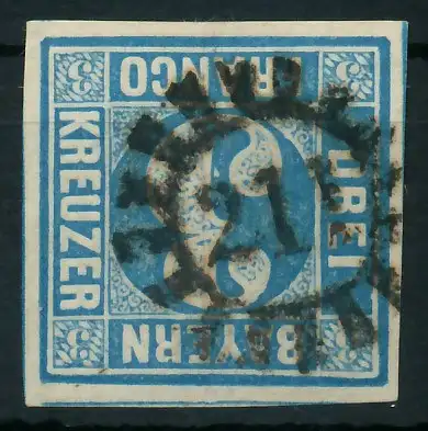 BAYERN MÜHLRADSTEMPEL AUF Nr 2II gMR 211 ZENTR- 87E53E