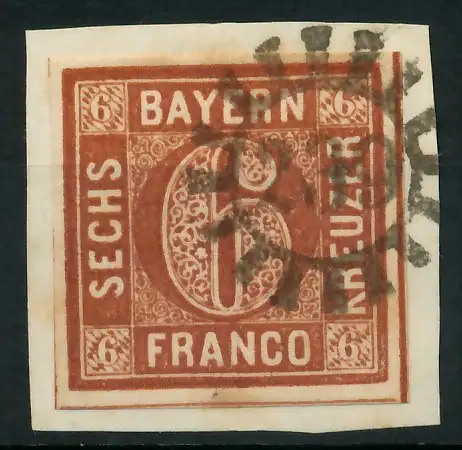 BAYERN MÜHLRADSTEMPEL AUF Nr 4II gMR 239 ZENTR- 87FF06