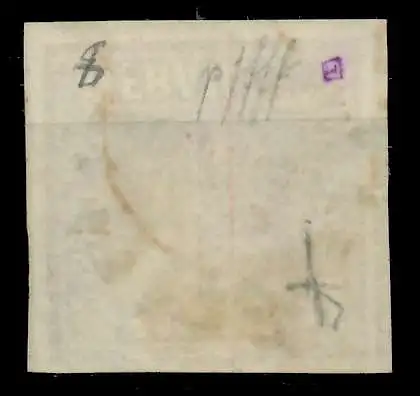 BAYERN QUADRAT AUSGABE Nr 4I gMR 24x zentrisch gestempelt 87FF0A