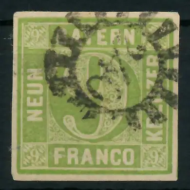 BAYERN MÜHLRADSTEMPEL AUF Nr 5III gMR 240 gestempelt 87FF36