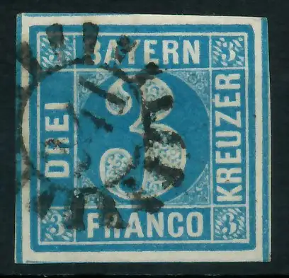 BAYERN MÜHLRADSTEMPEL AUF Nr 2II gMR 241 ZENTR- 87FFFA