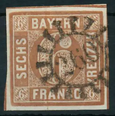 BAYERN MÜHLRADSTEMPEL AUF Nr 4II gMR 260 ZENTR- 8800F6