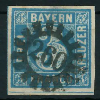 BAYERN MÜHLRADSTEMPEL AUF Nr 2II gMR 260 ZENTR- 8800FE