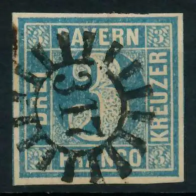 BAYERN MÜHLRADSTEMPEL AUF Nr 2Ia gMR 317 ZENTR- 8801DE