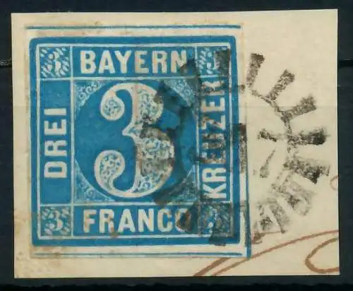 BAYERN MÜHLRADSTEMPEL AUF Nr 2II gMR 317 ZENTR- 8801F2