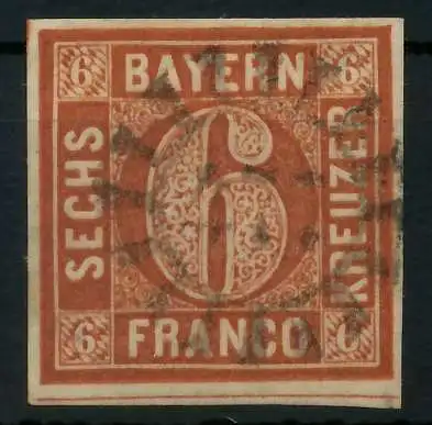 BAYERN MÜHLRADSTEMPEL AUF Nr 4II gMR 477 ZENTR- 88027E