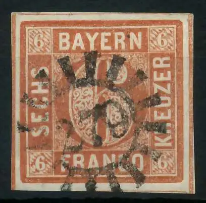 BAYERN MÜHLRADSTEMPEL AUF Nr 4II gMR 279 ZENTR- 880586