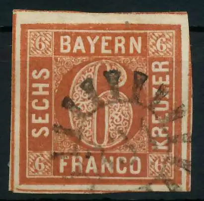 BAYERN MÜHLRADSTEMPEL AUF Nr 4II gMR 334 ZENTR- 882006