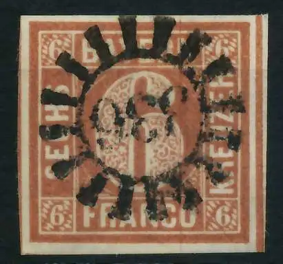 BAYERN MÜHLRADSTEMPEL AUF Nr 4I gMR 336 zentrisch gestempelt 882026