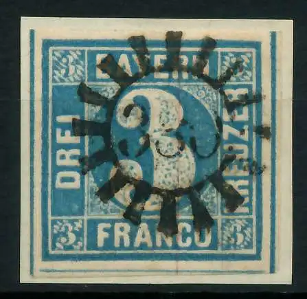 BAYERN MÜHLRADSTEMPEL AUF Nr 2II gMR 350 ZENTR- 88212E