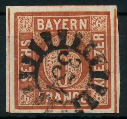 BAYERN MÜHLRADSTEMPEL AUF Nr 4II gMR 354 ZENTR- 882182