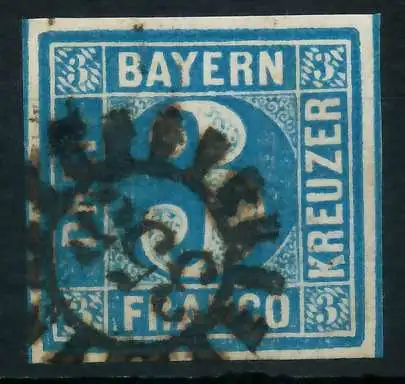 BAYERN MÜHLRADSTEMPEL AUF Nr 2II gMR 355 ZENTR- 882192