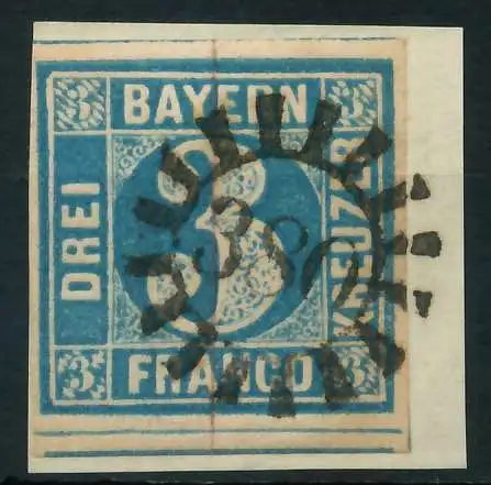 BAYERN MÜHLRADSTEMPEL AUF Nr 2II gMR 380 ZENTR- 8822F2