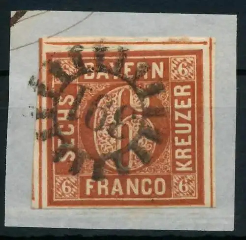 BAYERN MÜHLRADSTEMPEL AUF Nr 4II gMR 391 ZENTR- 882352