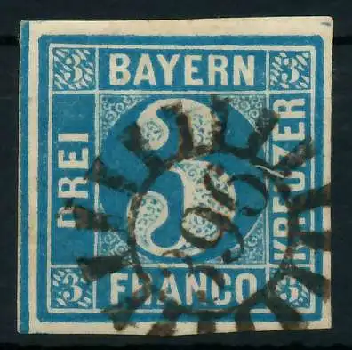 BAYERN MÜHLRADSTEMPEL AUF Nr 2II gMR 396 ZENTR- 88238A