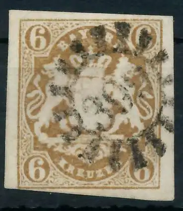 BAYERN MÜHLRADSTEMPEL AUF Nr 20 gMR 399 zentrisch gestempelt 8823C6