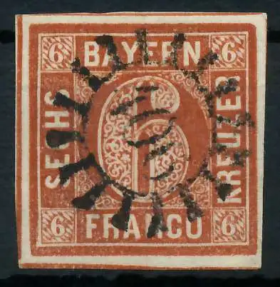 BAYERN MÜHLRADSTEMPEL AUF Nr 4II gMR 406 ZENTR- 882482