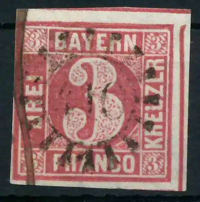 BAYERN MÜHLRADSTEMPEL AUF Nr 9c gMR 410 zentrisch gestempelt 882492