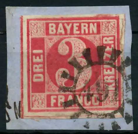 BAYERN MÜHLRADSTEMPEL AUF Nr 9 gMR 491 zentrisch gestempelt 883ECA
