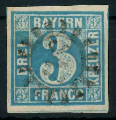 BAYERN MÜHLRADSTEMPEL AUF Nr 2II gMR 547 ZENTR- 88402A