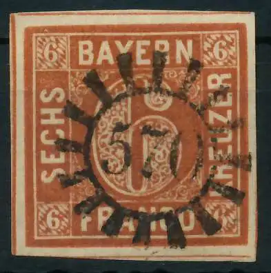 BAYERN MÜHLRADSTEMPEL AUF Nr 4II gMR 570 ZENTR- 884126